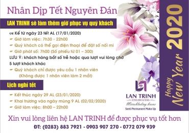 LAN TRINH THÔNG BÁO LỊCH LÀM VIỆC TẾT